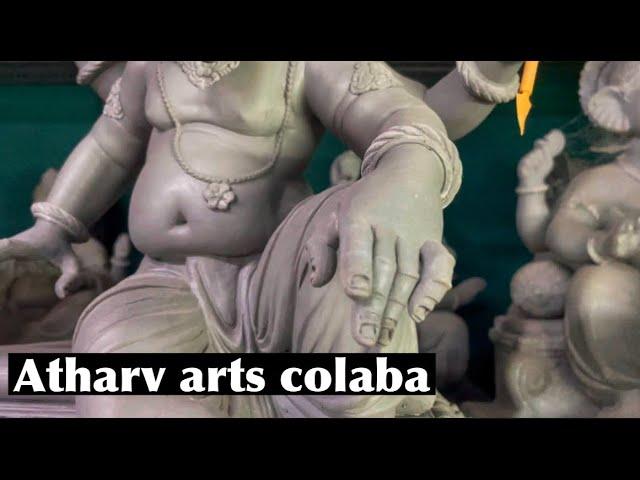 Atharv arts colaba avdhut chavan work shop attractive Ganpati @TejasParmar