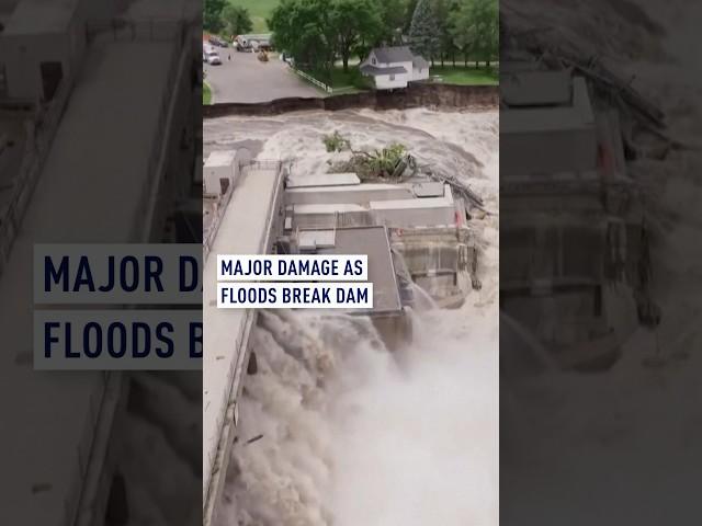 Major damage as floods break dam