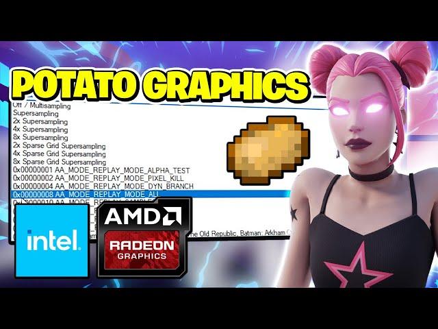 How to Get Potato Graphics in Fortnite! (Max FPS + 0 Delay) In Intel & AMD GPU