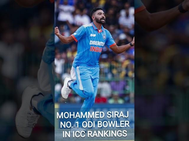 Mohammed Siraj is the No. 1 ODI bowler in the world,  the latest ICC rankings