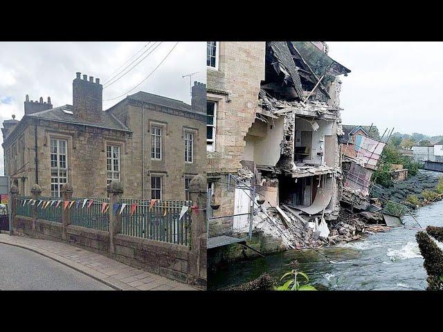 Part of historic Old Courthouse in Cockermouth collapses into river  News24 Live