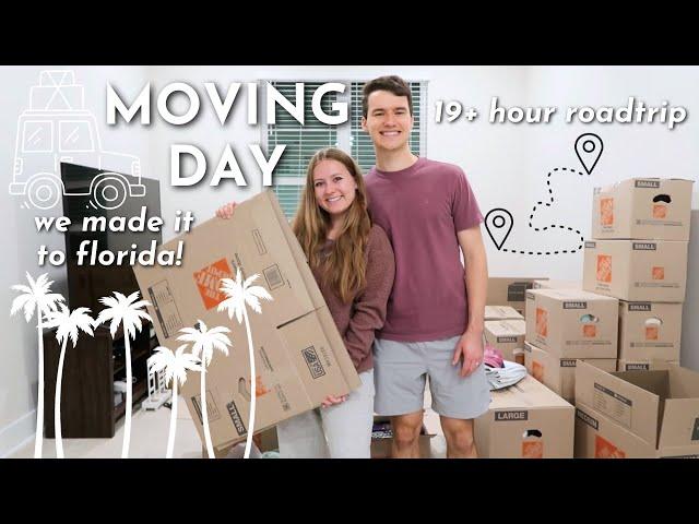 MOVING DAY: moving into my new florida apartment & 19+ hour roadtrip from ohio