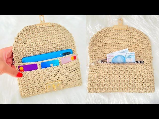 Crochet wallet | New Easy Design with 5 pockets