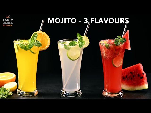 Mojito | Orange Mojito | Virgin Mojito| Watermelon Mojito| Mocktail Recipes|Summer Refreshing Drinks