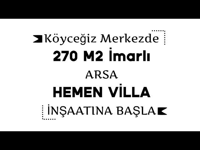 Köyceğiz Merkezde Villa imarlı Satılık ARSA #satılıkarsa #köyceğizarsa