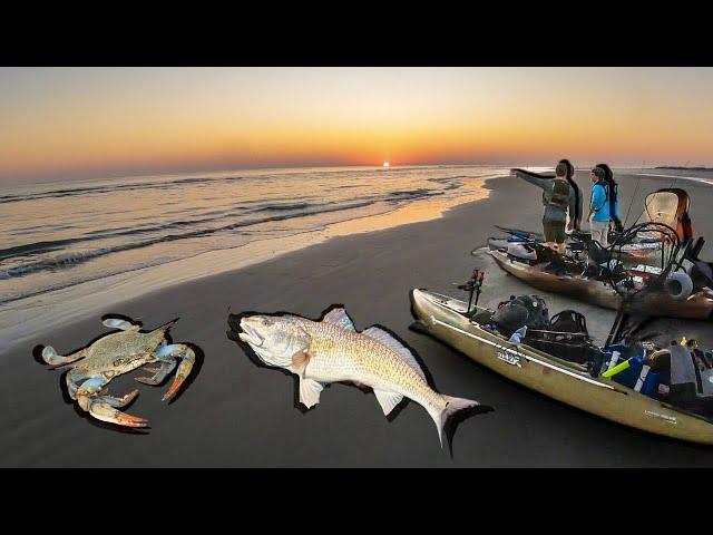 Blue Crabs for BULL Redfish: kayak fishing jetties