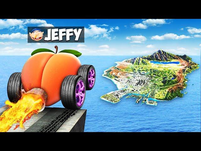 Jeffy Jumps CRAZY FAN GIRL Cars Across The Entire GTA 5 Map!