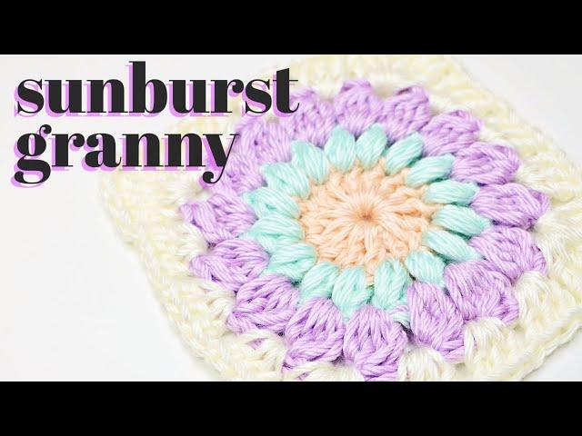 Sunburst Granny Square Tutorial | Granny Square Blanket Idea