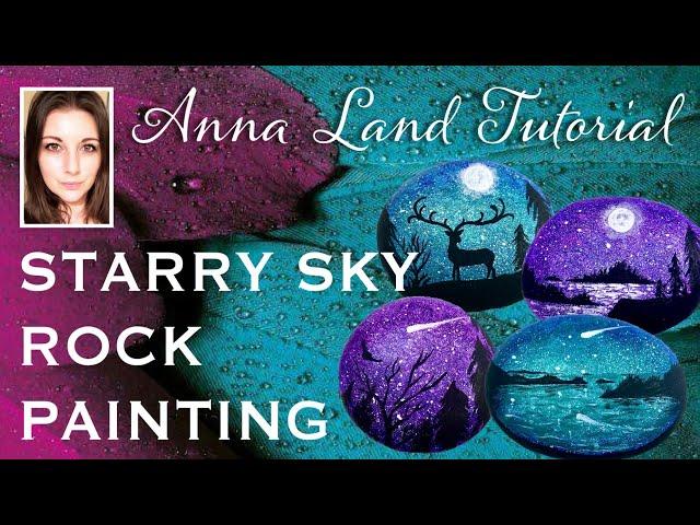 Starry Sky Rock Painting Tutorial / celestial skies