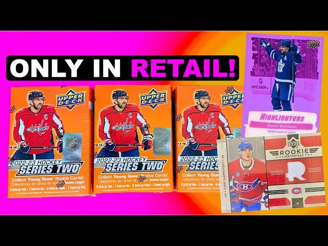 *NEW* RETAIL EXCLUSIVE CHASE CARDS! - 2022-23 Upper Deck Series 2 Hockey Retail Blasters x3