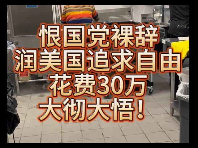 扎心！恨国党裸辞润美国追求自由！花费30万洗碗7个月后大彻大悟！回国发现中介已经在上海买了房子