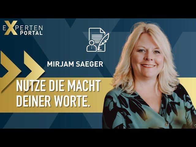 Mirjam Saeger // Autorin, Autorencoach und Ghostwriter // Interview // Expertenportal