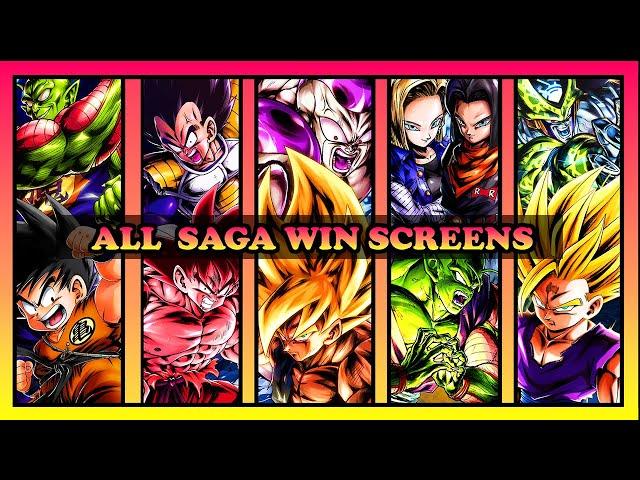 (Dragon Ball Legends) EVERY DB SAGA  CELL SAGA WIN SCREEN IN CHRONOLOGICAL ORDER MAY 2023 [4K]