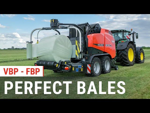 KUHN – VBP-FBP Baler-Wrapper combinations (in action)