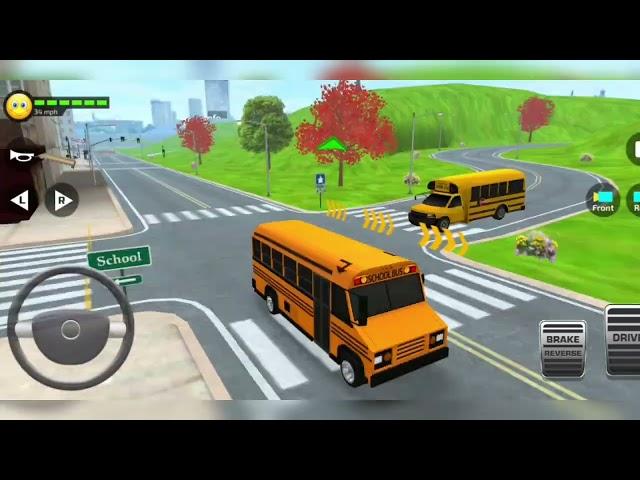 School Bus Driving Gameplay #schoolbusgame #schoolbusdriver #schoolbusgame #Gameplay