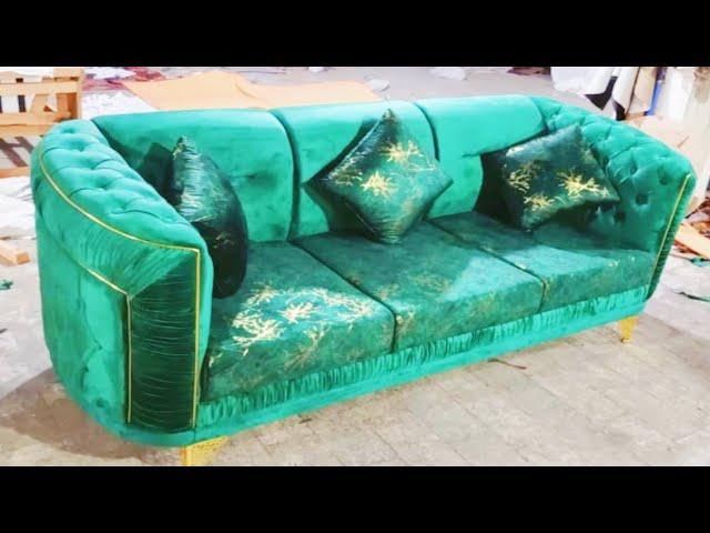 How to Make luxury and modern Sofa Making Tracks new design latest sofa green  velvet Easy Way