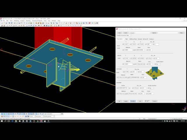 Tekla Create & edit custom component Base Column