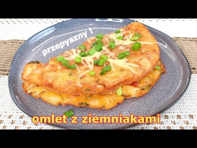 Zostały ziemniaki z obiadu? Polecam omlet z ziemniakami  Omelette with potatoes - delicious