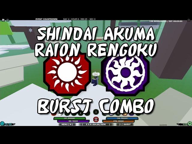 SHINDAI AKUMA AND RAION RENGOKU COMBO | Shindo Life