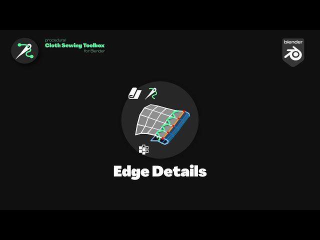 Edge Details (Hem, Piping, Bias, ...) Tool Tutorial - Cloth Sewing Toolbox for Blender