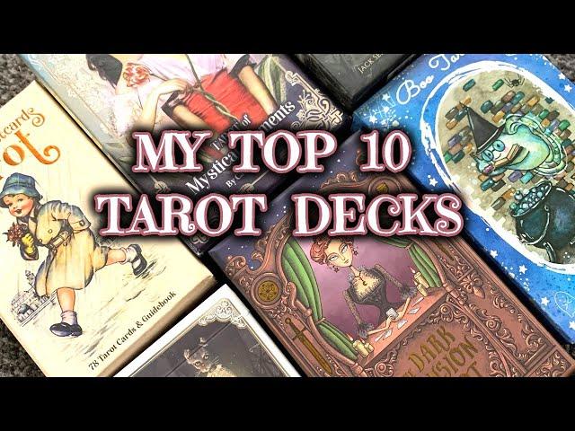 MY TOP 10 TAROT DECKS 2023 🃏🀥🀦