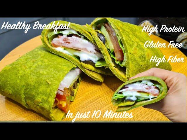 Protein Rich Spinach Wrap for Breakfast | Healthy Wrap for Lunch |Weight Loss Recipe|Breakfast ideas