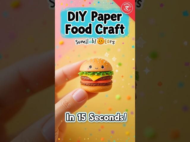 Easy Burger Craft – DIY Paper Burger #shorts  #artandcraft #burger