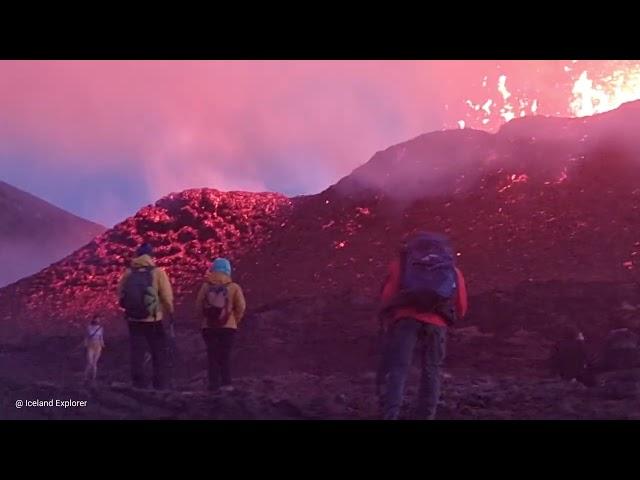 How I found a fissure next to erupting volcano! (enhanced live sound, contrast). 2023 Iceland.