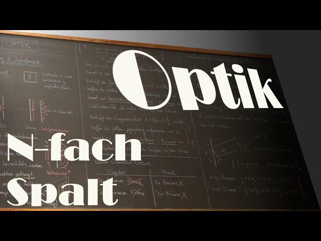 Physik LF / Video Optik3: Beugung und Interferenz am N-fach Spalt