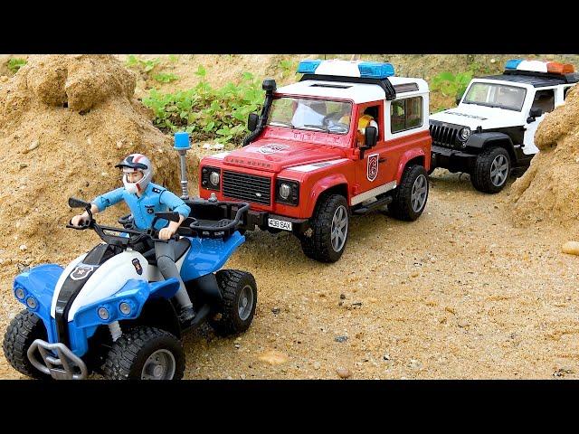 Police car Fire truck and Ambulance - Collection of toy cars