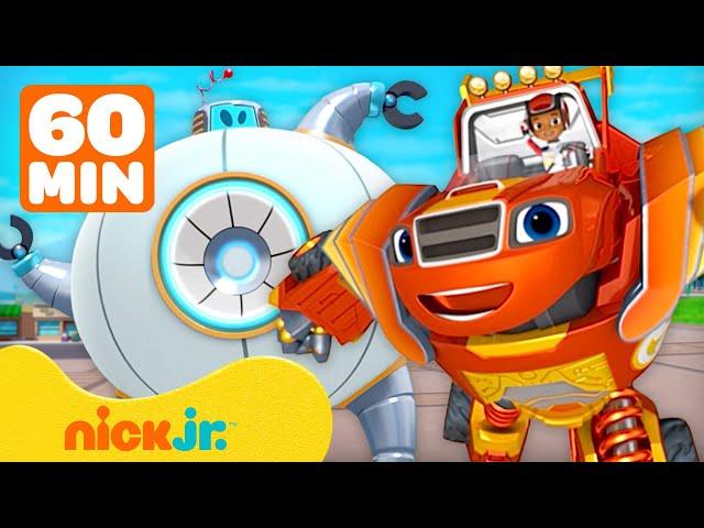 Blaze and the Monster Machines | 60 MINUTOS de Resgates de ROBÔ  com Blaze e AJ | Nick Jr.