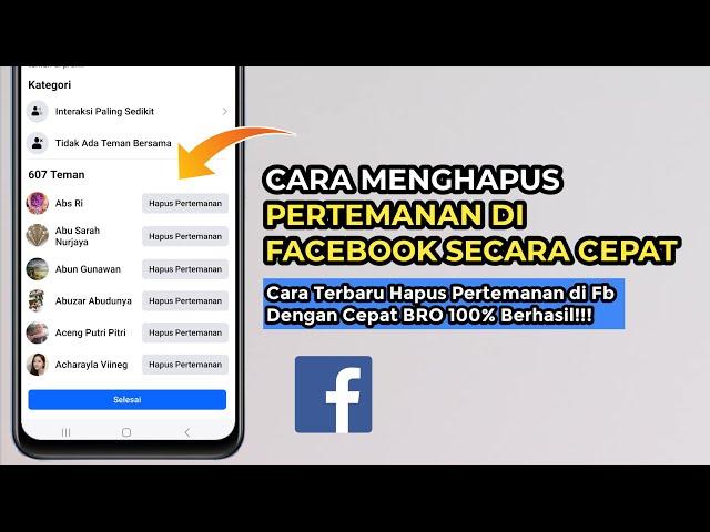 Cara Menghapus Pertemanan di Facebook