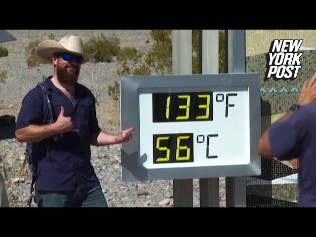 Death Valley packed with tourists to feel record heat