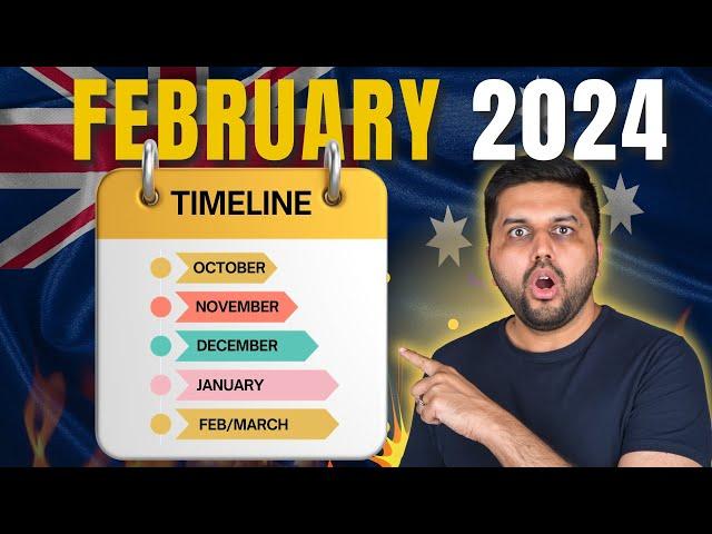 Student Timeline For February/March 2024 Intake in Australia