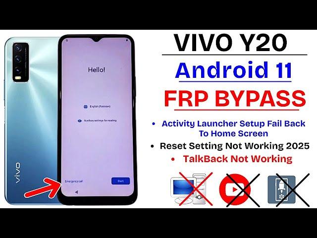 Vivo Y20 Frp Bypass New Security Update 2025 | Vivo Y20s/Y20g/Y20i Google Account Bypass Without Pc