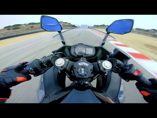 Ninja 400 is a BEAST on Laguna Seca!