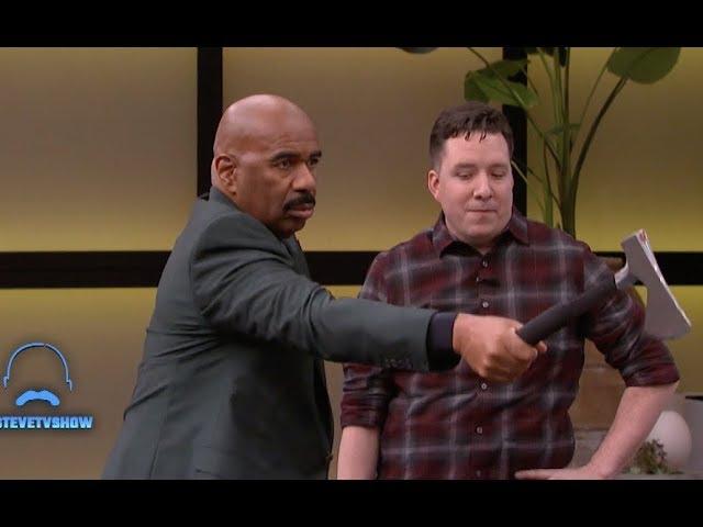 A Champion Axe Thrower || STEVE HARVEY