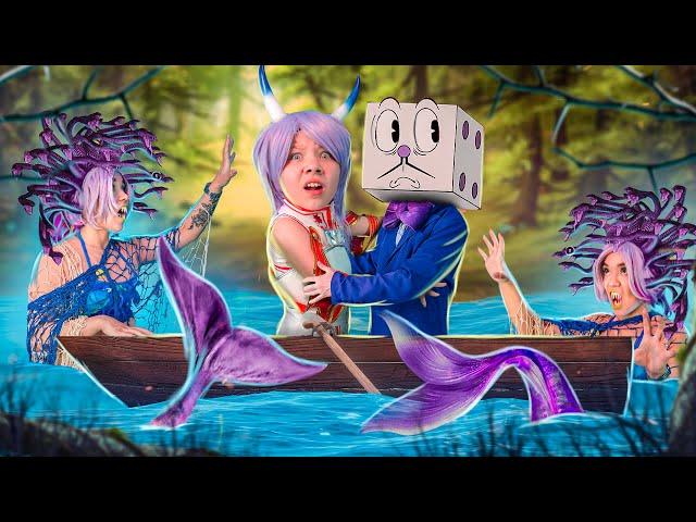 Emilie and the Evil Mermaids' Ink Lake! How to return to the Demon Camp?!