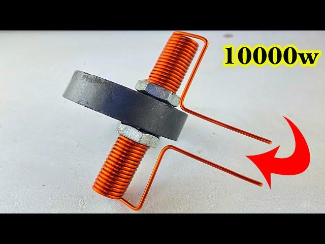 Awesome 10000w Free Electric Energy Using By Big Bolts With Magnet