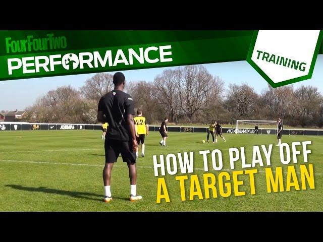 How to play off of a target man | Football training drills | Tactics