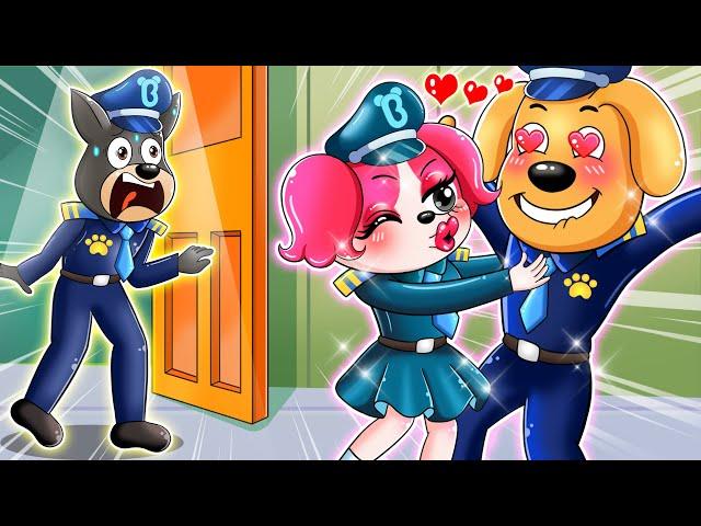 Papillon is flirting with Labrador?!  - Sheriff Labrador Animation