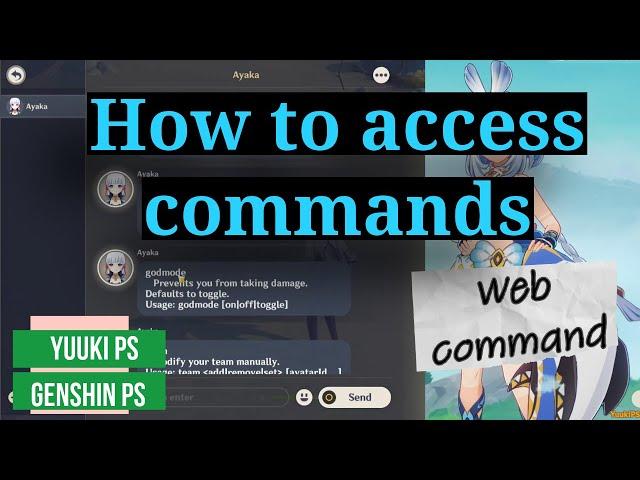 how to access commands for genshin private server | web command yuuki private server