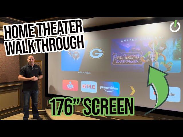 HUGE 176” 8K 10 Seat Traditional Home Theater Tour! JVC DLA-NZ9, MadVR Envy Extreme - New Jersey