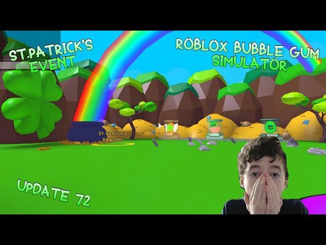 Update 72 St. Patrick's Event | Roblox Bubble Gum Simulator