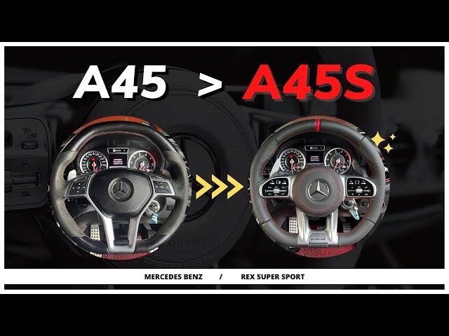 A-Class A45 Replace To A45s Full Leather Steering Wheel