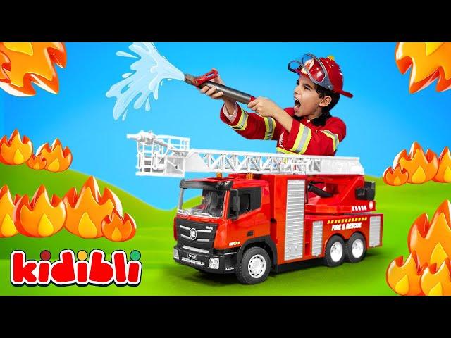 Feuerwehrfahrzeuge in Aktion  Feuerwehr-Rettungseinsätze für Kinder | Lehrreiche Videos | Kidibli