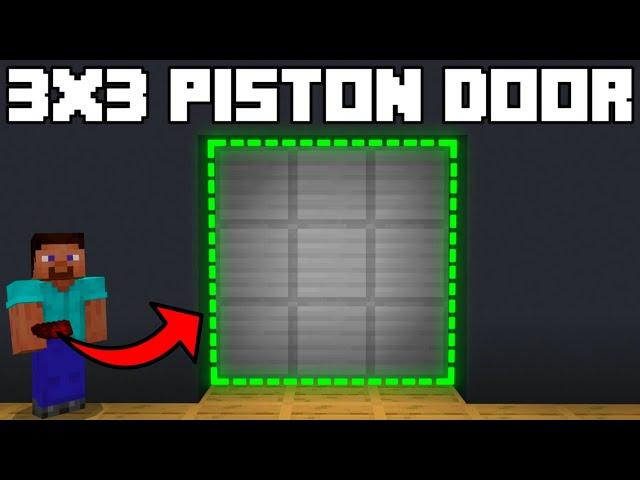  Minecraft Bedrock 1.21 | Easy 3x3 Piston Door Tutorial!