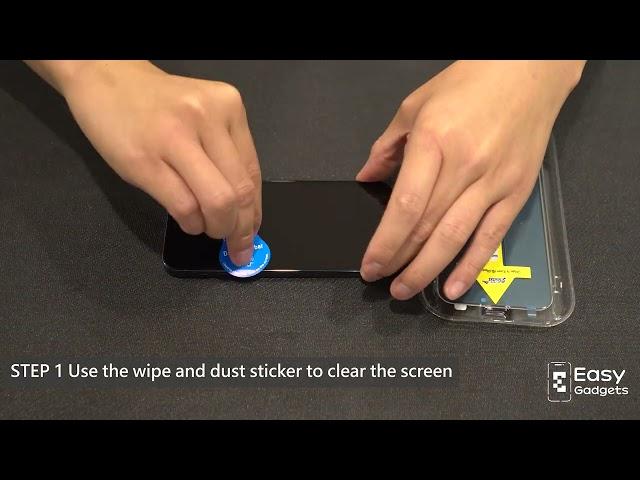 Auto-alignment phone screen protector installation guide