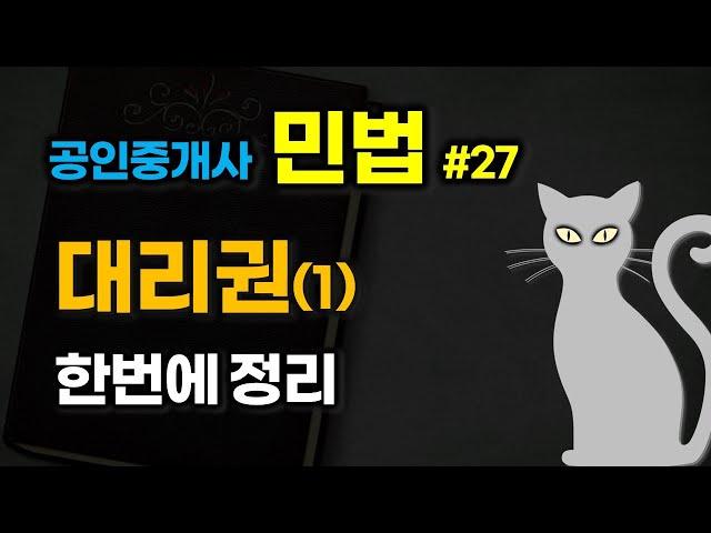 공인중개사 공부 - 민법 #27 - 대리권(1),  한번에 정리