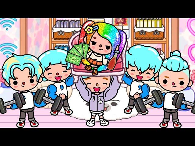 I Have 5 Brothers With Muscular Body | Toca Life Story | Toca Boca